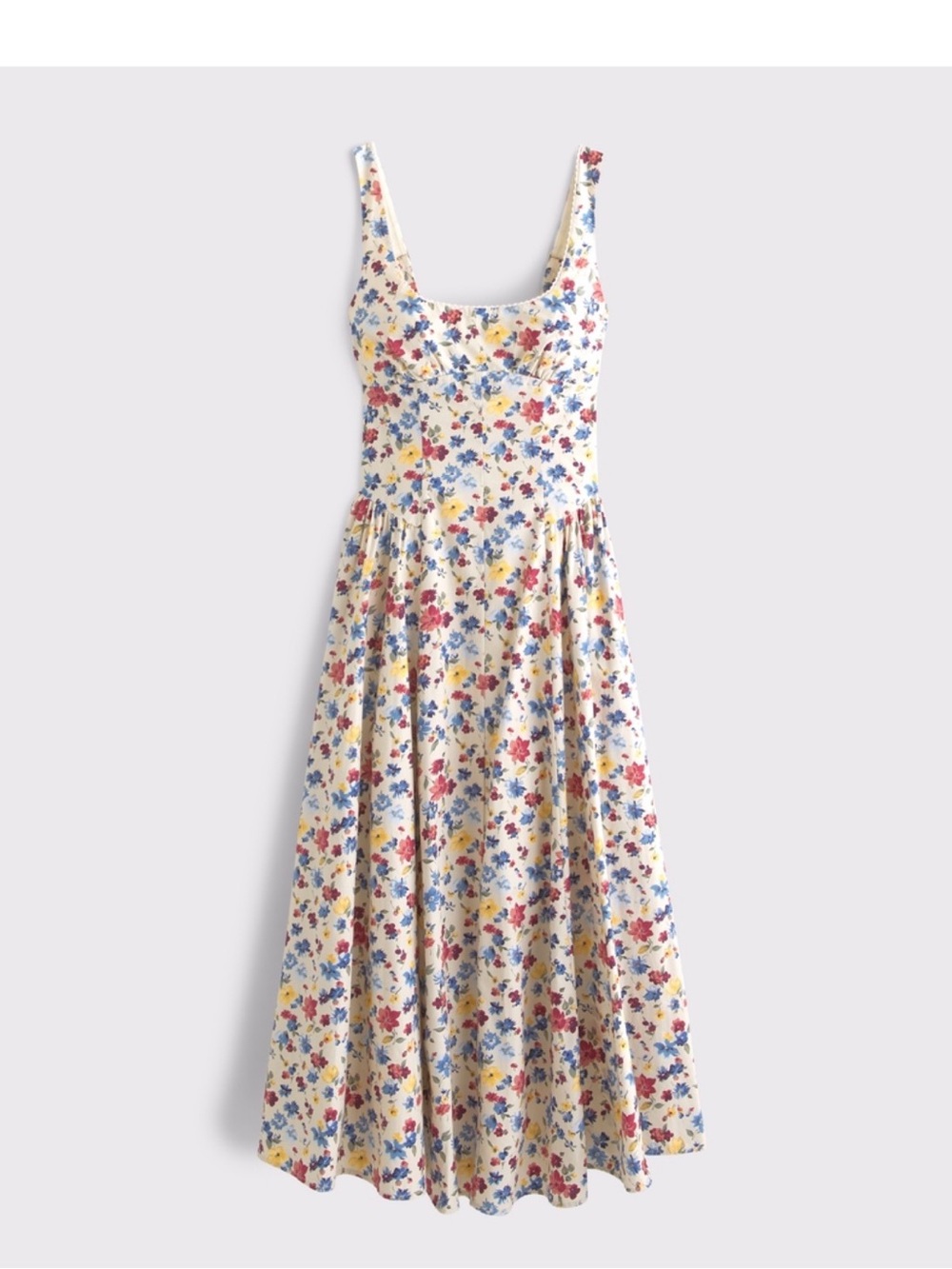 SOLD Abercrombie & Fitch Bra Free Dylan Floral Midi Dress - Picture 5 of 5